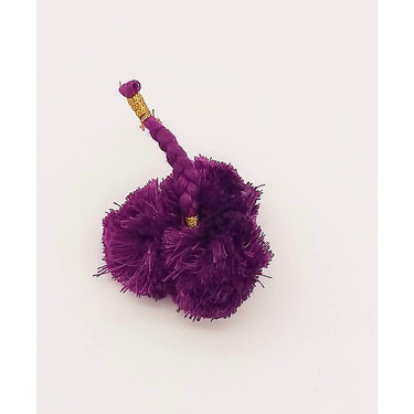 4 x Violet Pom-Pom Tassels Latkan, Pompom Decorations, Pom poms
